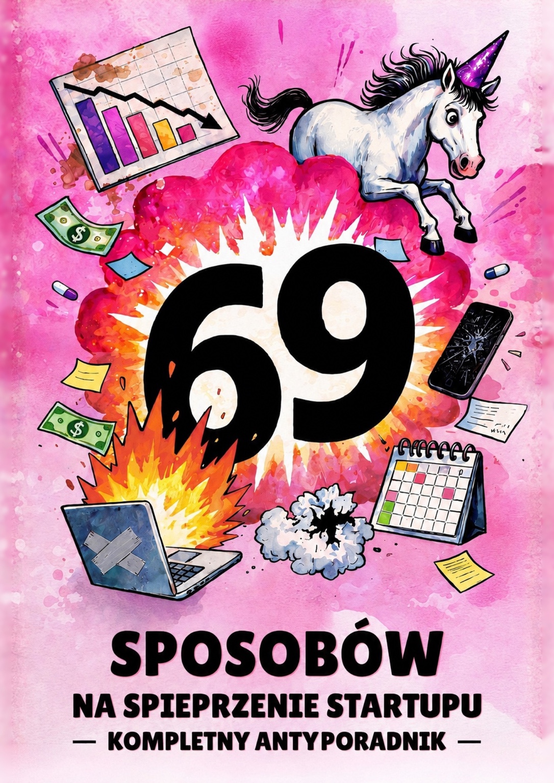 Okładka e-booka 69 sposobów na spieprzenie startupu